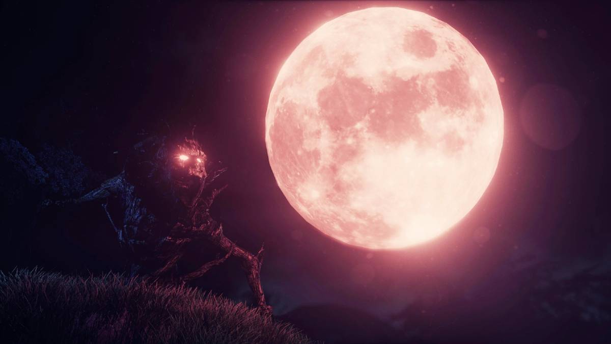 creature next to moon