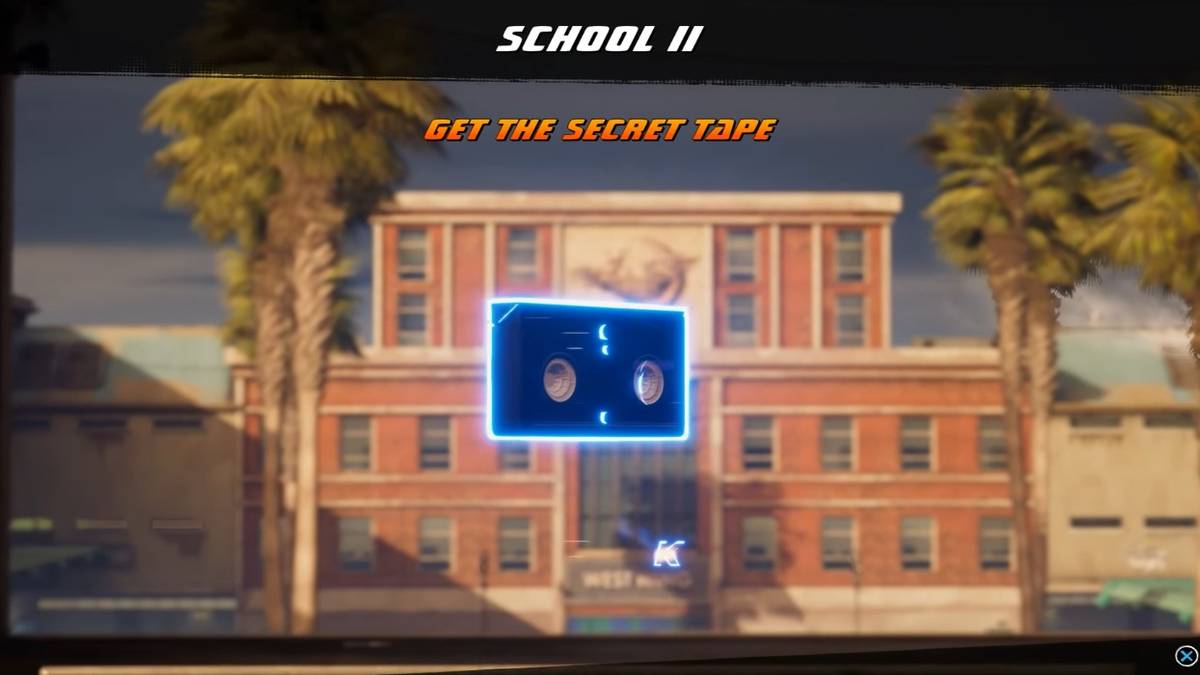 tony hawk pro skater remake school 2 tape location