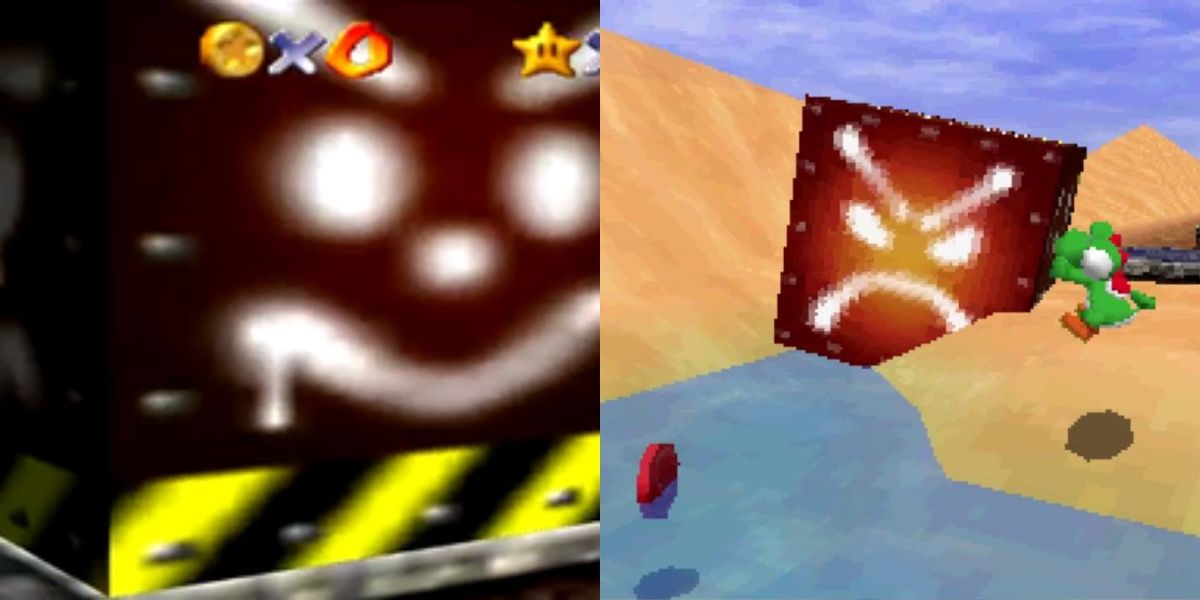 tox boxes in Mario 64, a varient of thwomps that trap Mario