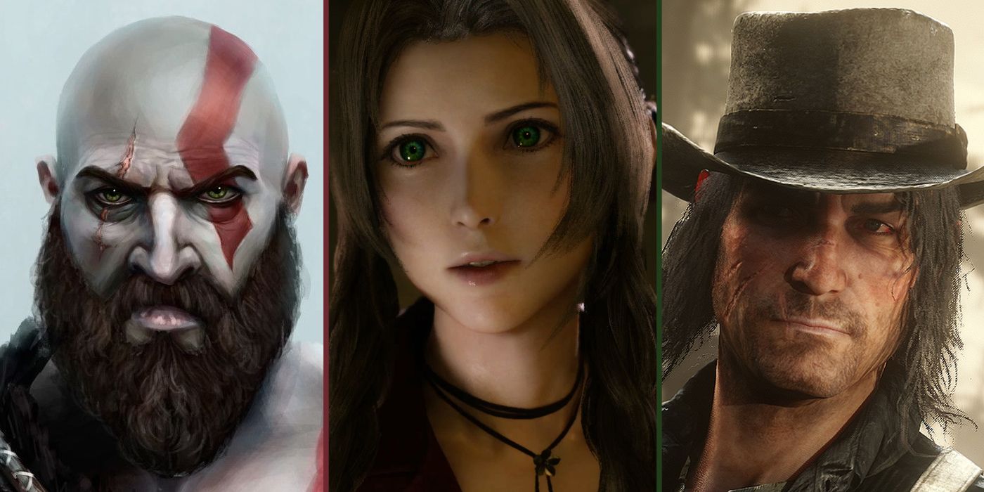 Kratos (God of War), Aerith (Final Fantasy VII) and John Marston (Red Dead Redemption)
