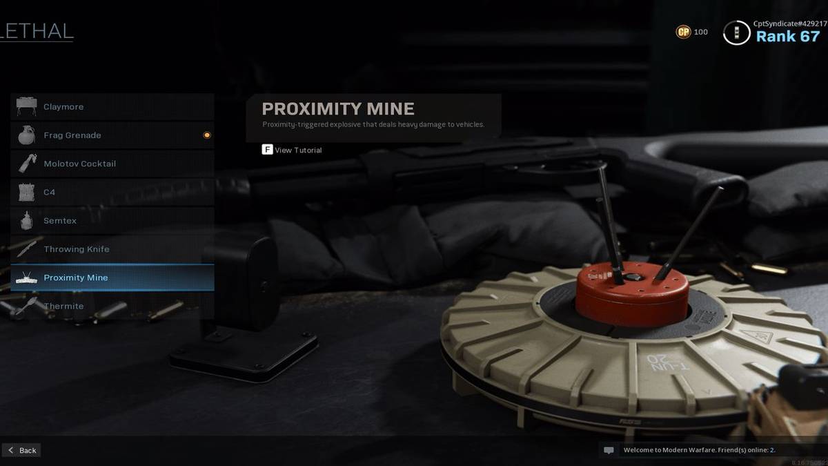 proximity mine in create a class