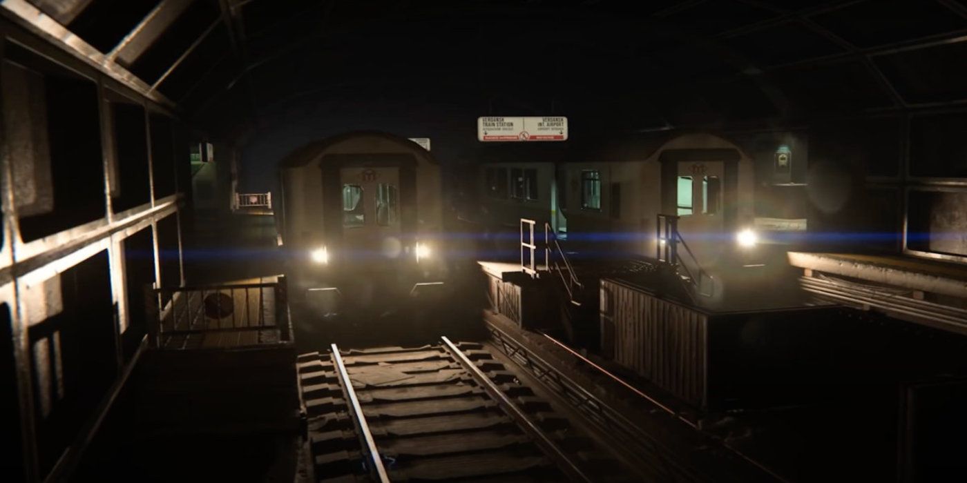 subway train and tunnels in warzone