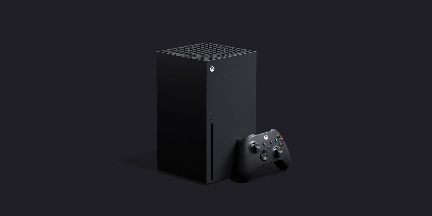 Xbox Series X on black background