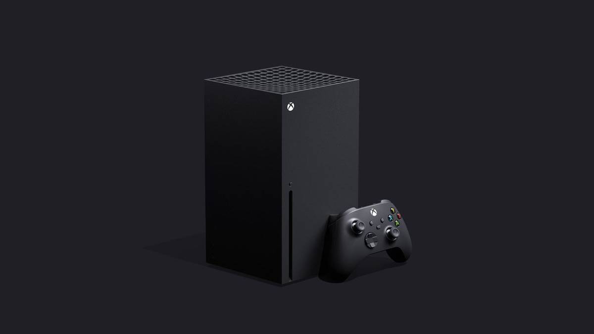 Xbox Series X on black background