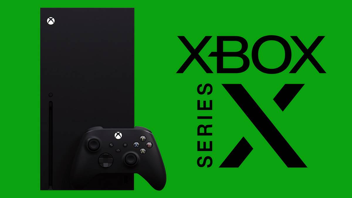 Xbox Series X with logo over green