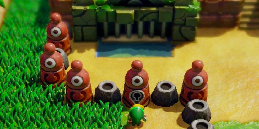 The entrance to Key Cavern in Link's Awakening