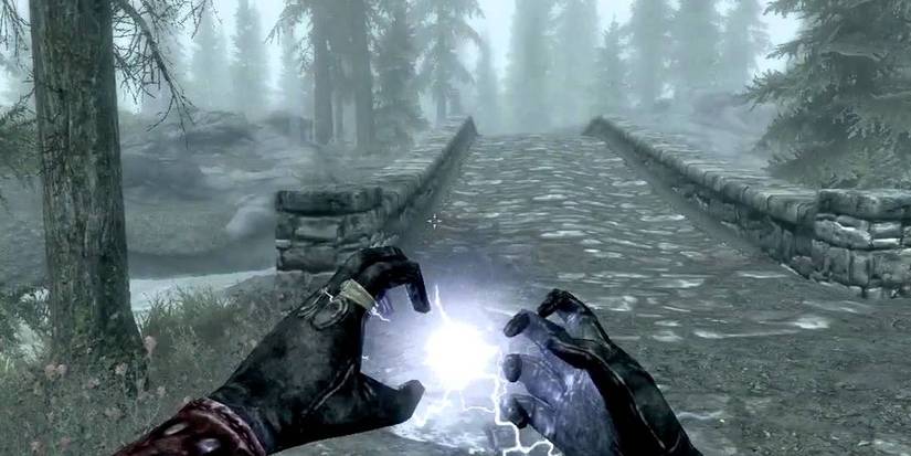 1 - Mage using Dual Casting - Skyrim Spellcaster Perks