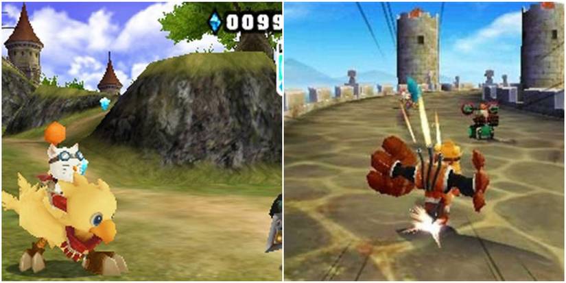Gameplay screenshots from Chocobo Racing 3D