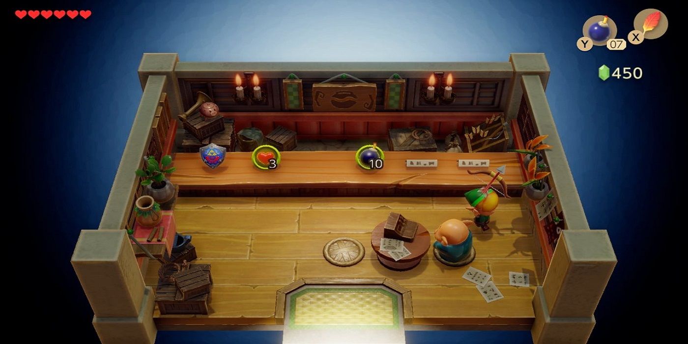 A store shop in Link's Awakening