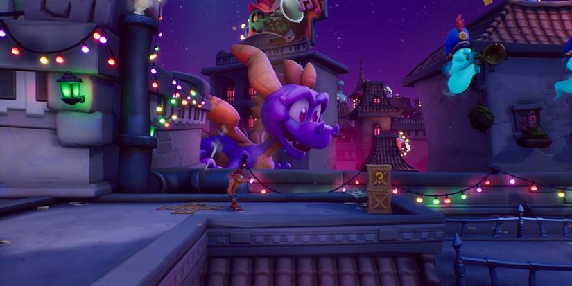 Spyro float in the level Off Beat