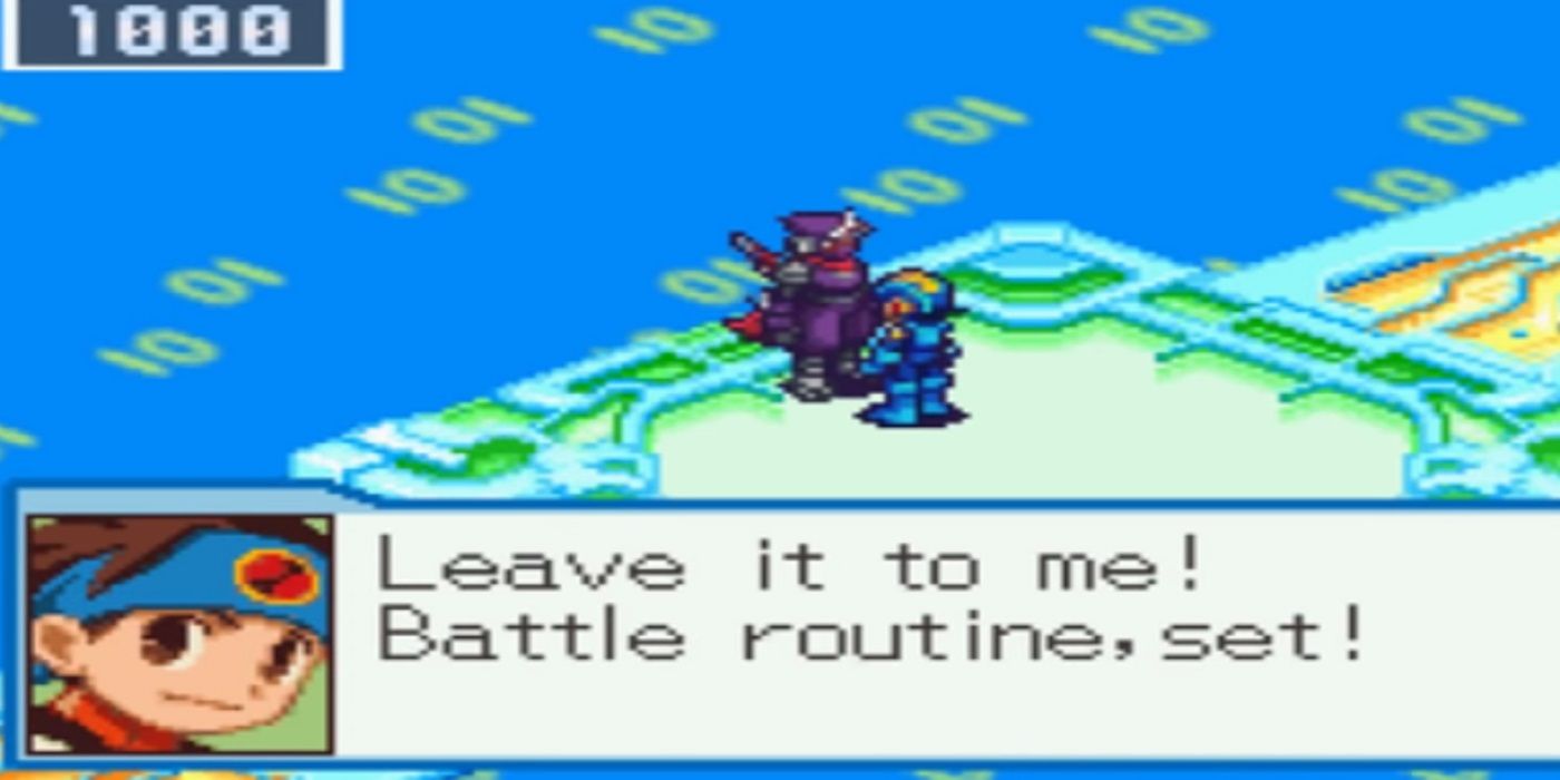 Beginning a battle in Mega Man Battle Network 5