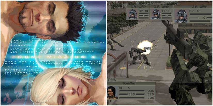Gameplay screenshots from Front Mission 4