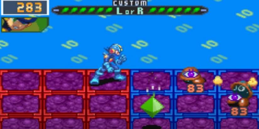 A battle in Mega Man Battle Network 5