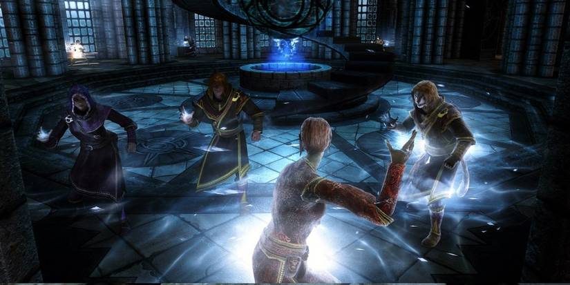 Mage fighting other spellcasters