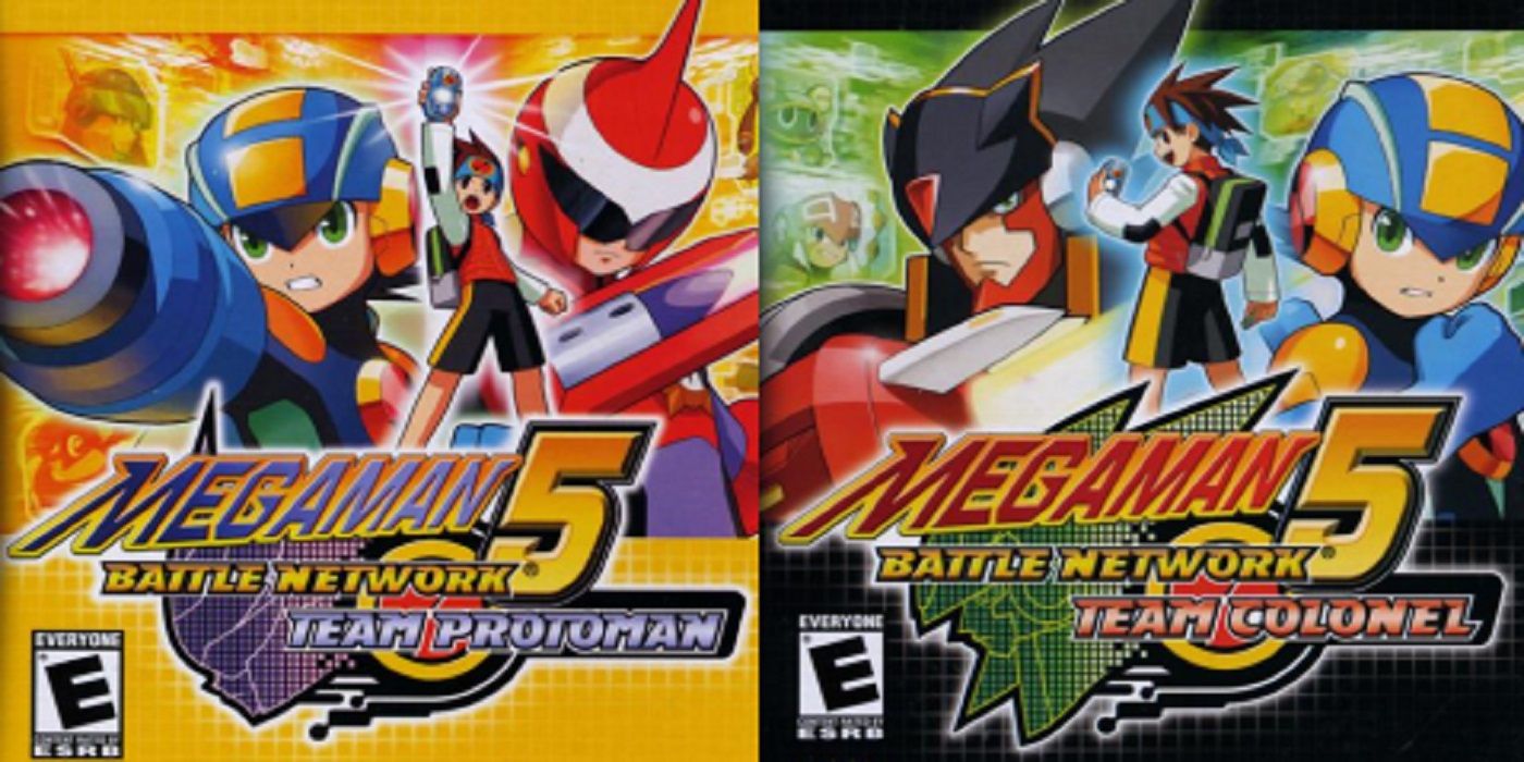 The boxart from Mega Man Battle Network 5- Team ProtoMan And Team Colonel
