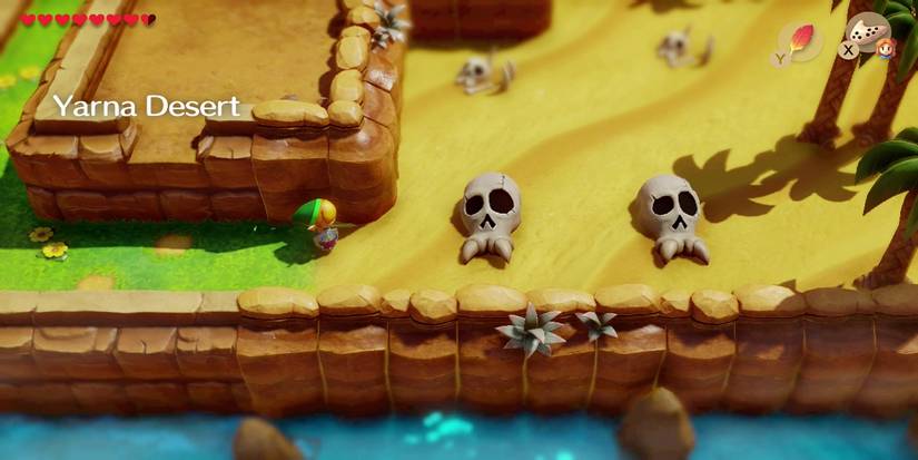 Link enter Yarna Desert Link's Awakening