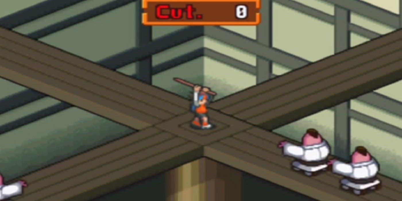 A minigame from Mega Man Battle Network 5- Double Team DS