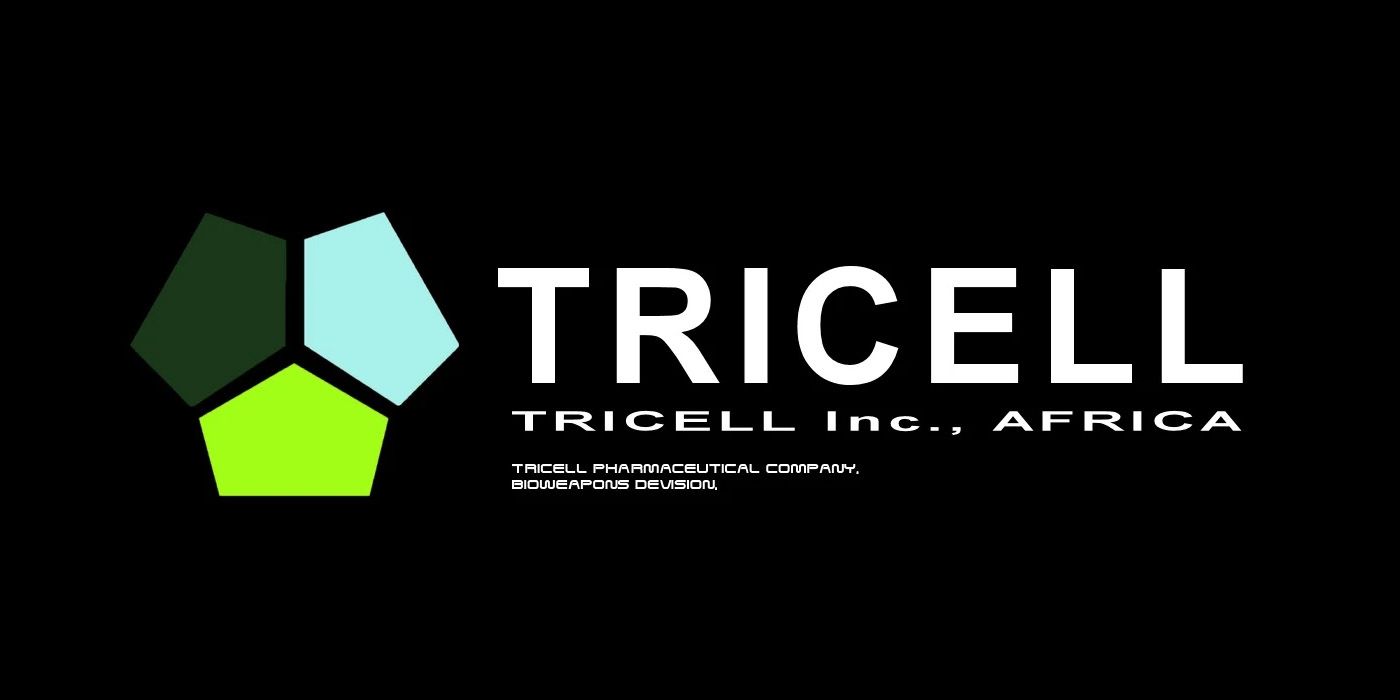 A logo of Tricell- Events Between RE4 and RE5
