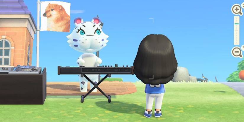 A villager playing an instrument - Animal Crossing New Horizons Secret Activities