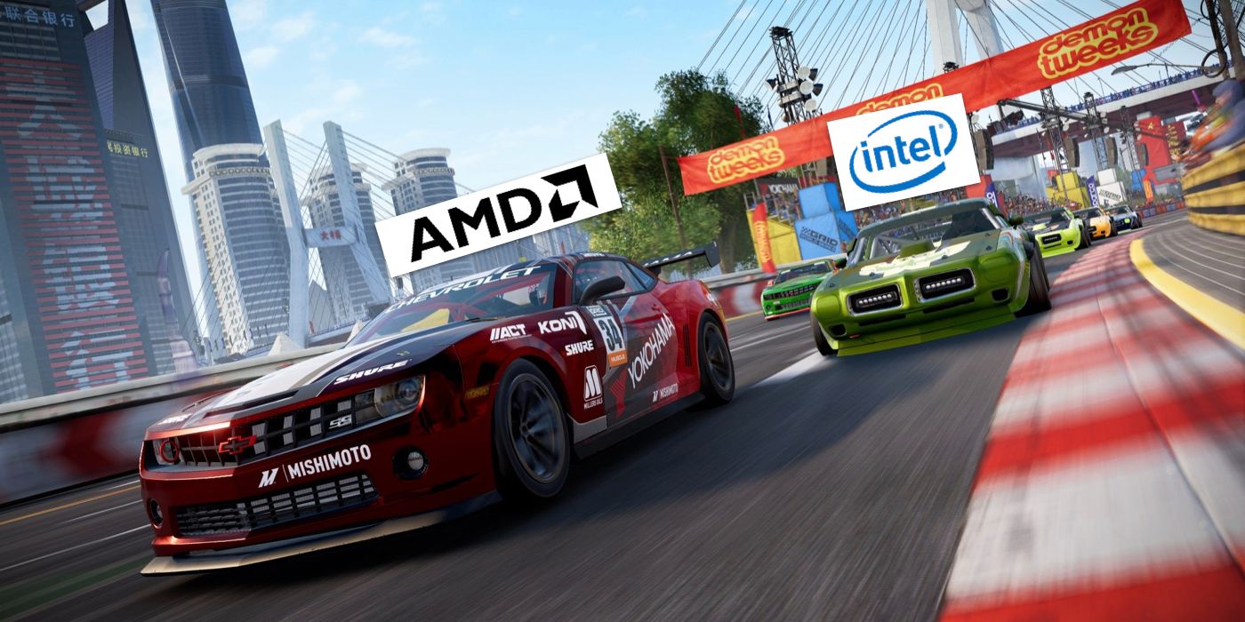 GRID screenshot with AMD and Intel logos
