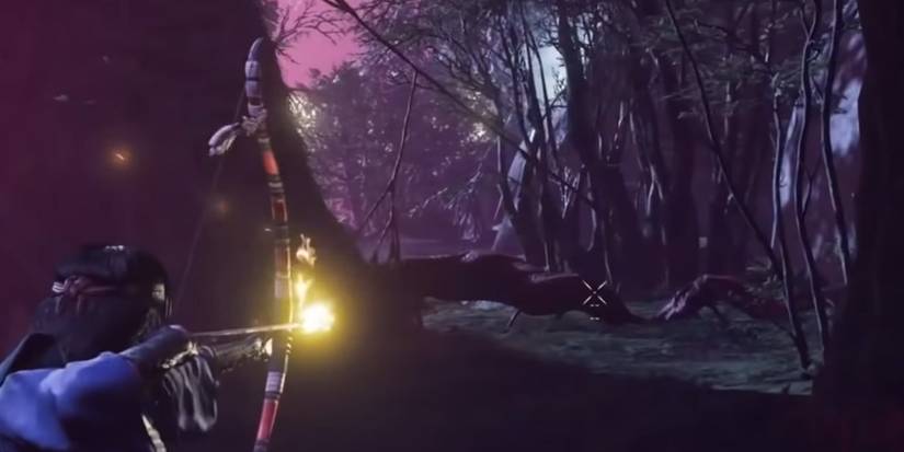 Aiming a flaming arrow - Ghost of Tsushima Legends Techniques