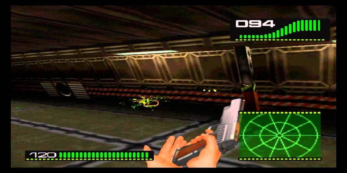 Gameplay from Alien Trilogy on the PS1