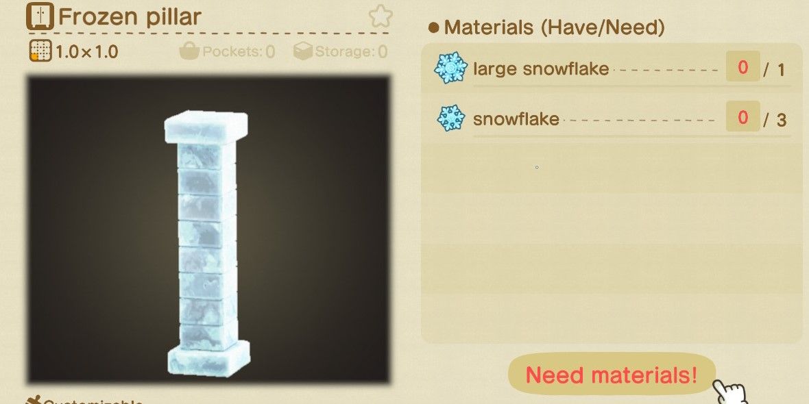 Animal Crossing Frozen Pillar