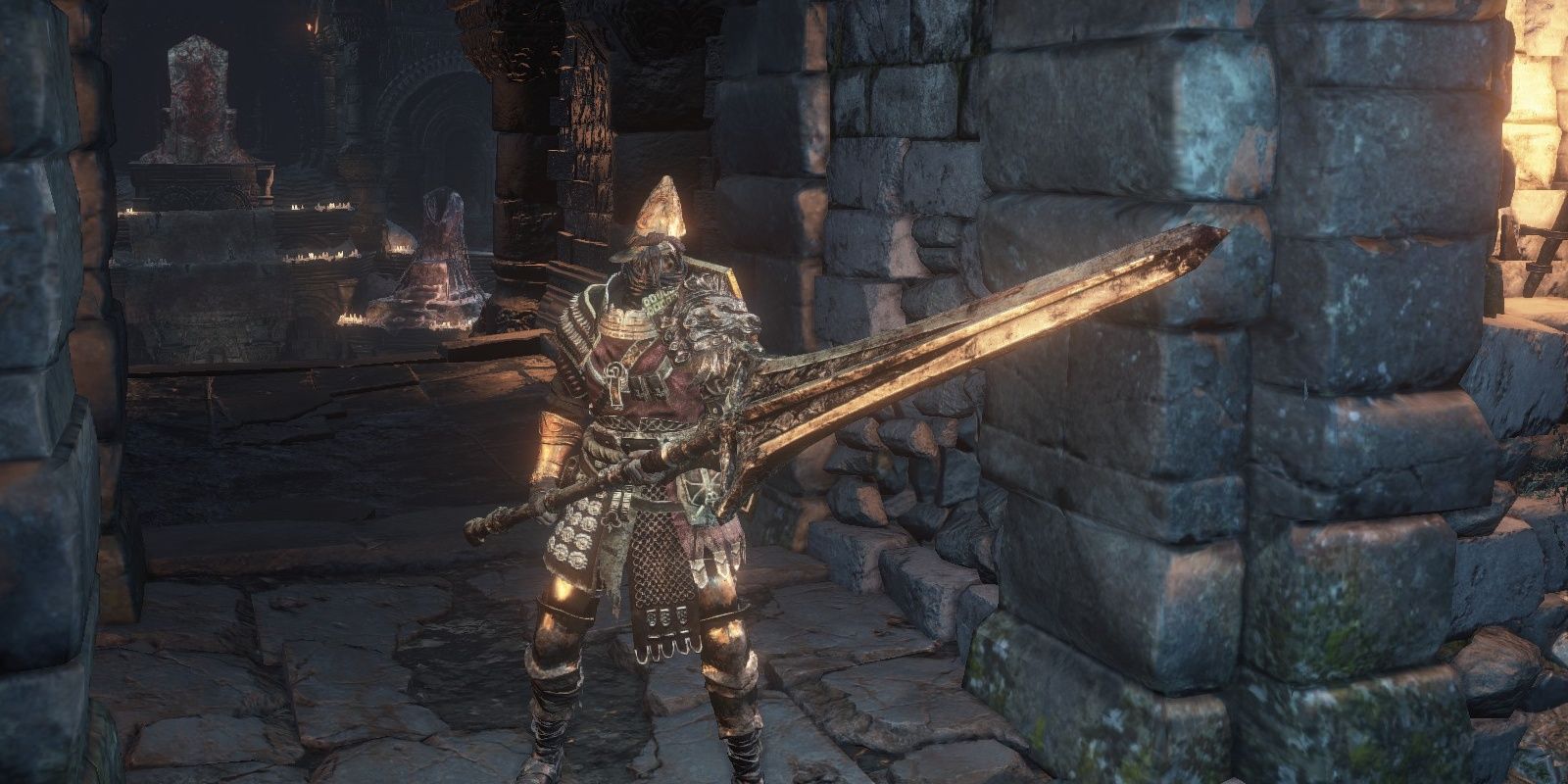 Dark Souls 3 Ashen One holds the Swordspear