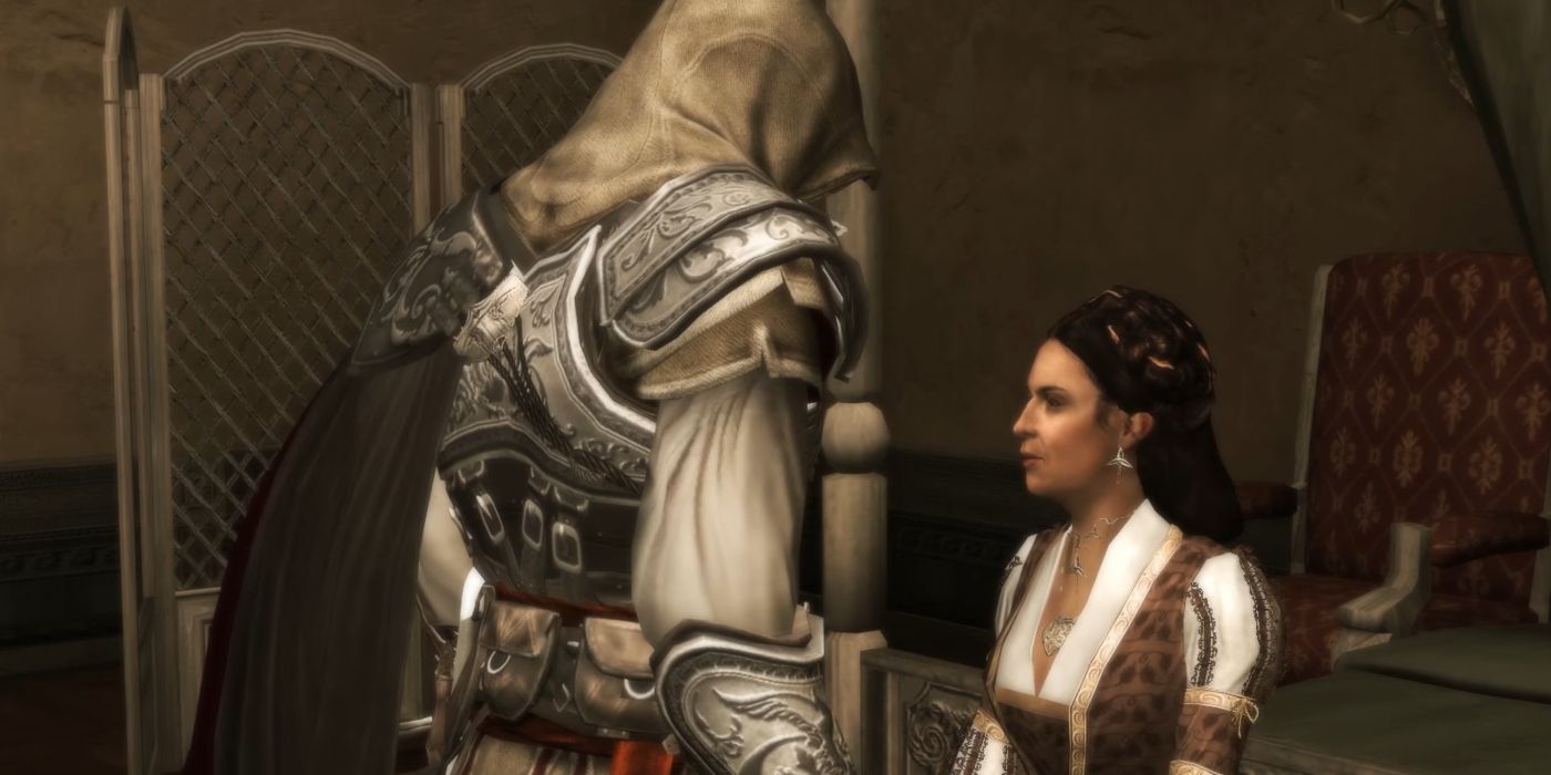 Screenshot Assassin's Creed 2 Ezio and Maria Cutscene After Collecting Feathers