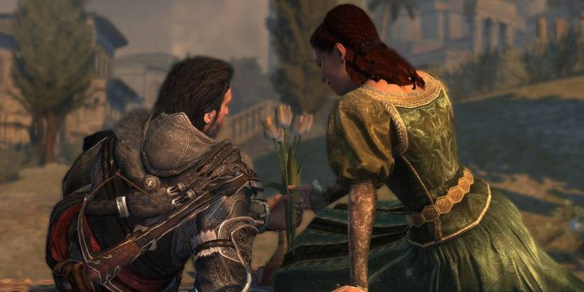 Screenshot Assassin's Creed Revelations Ezio Giving Sofia A Flower