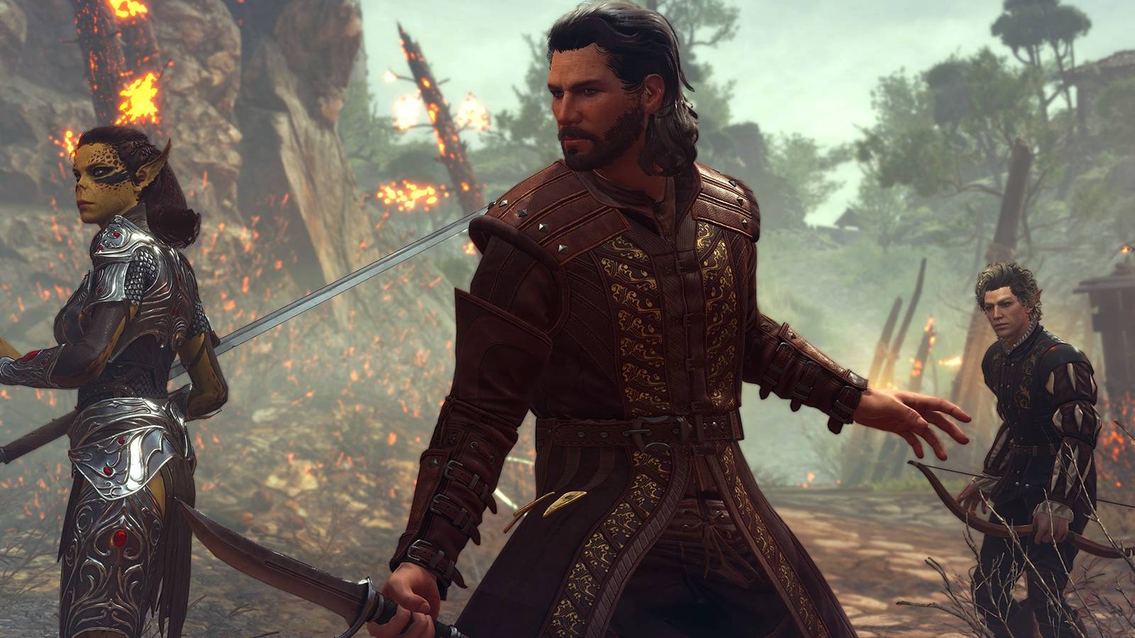 Baldur's Gate 3 party prepared for combat.