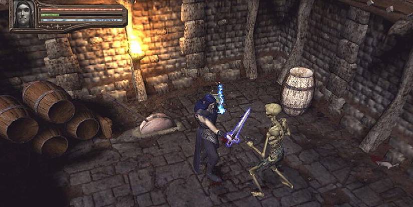 Xbox Baldur's Gate Dark Alliance II Skeleton Fight