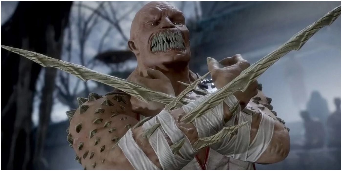 Baraka Showing His Claws & Fangs Before A Fight