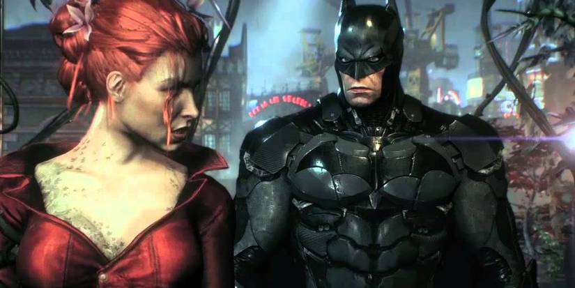 Poison Ivy talking to Batman