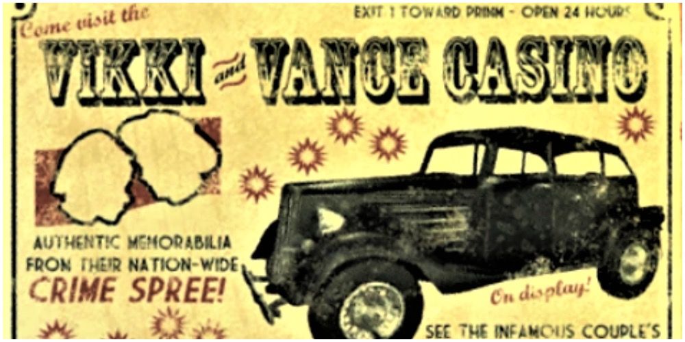 An advertisement for the Vikki and Vance Casino
