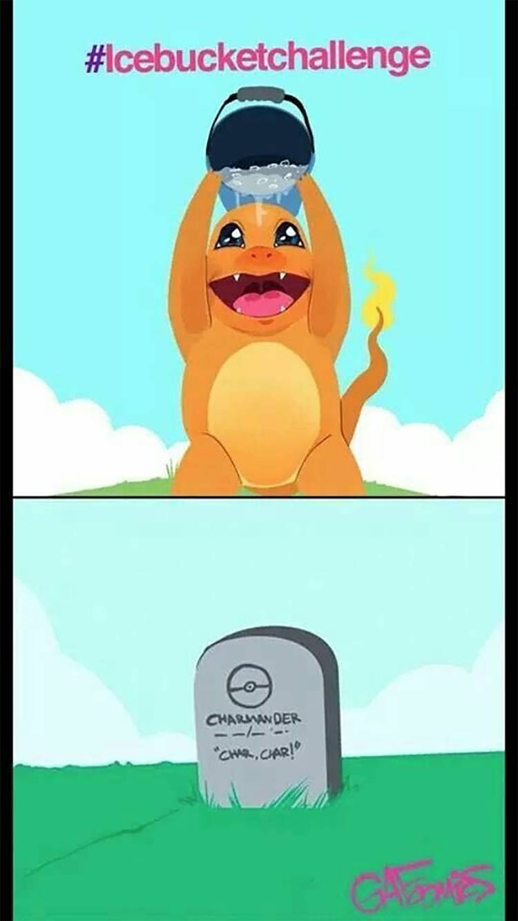 Charmander ice bucket challenge meme