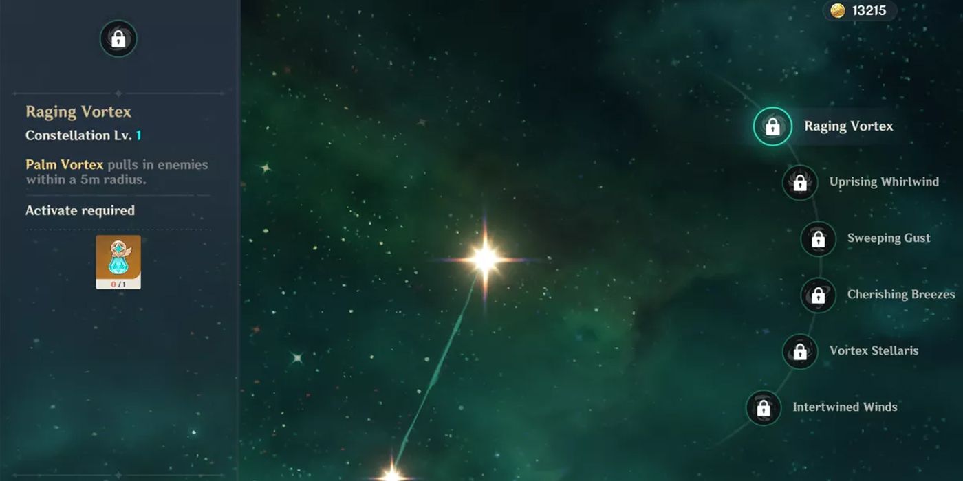 Genshin Impact Traveler's Anemo Constellation Screen