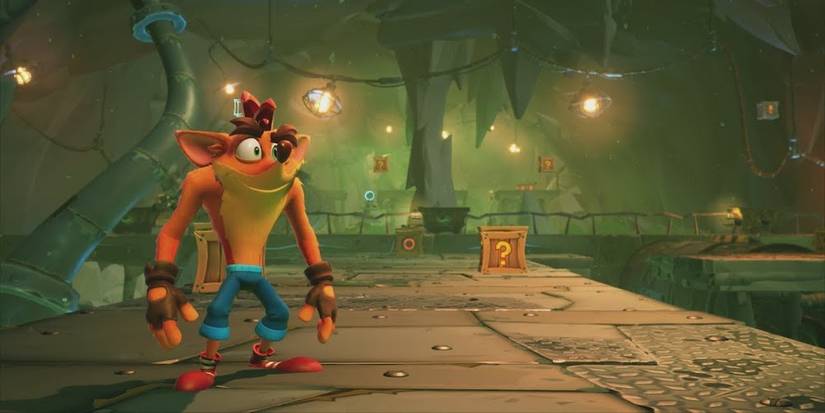 Crash standing in Toxic Tunnels