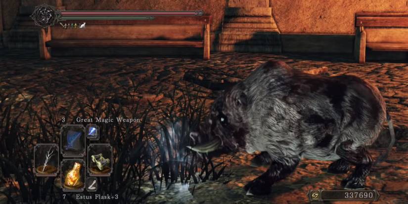 Dark Souls 2 Hidden Pickaxe from Boar