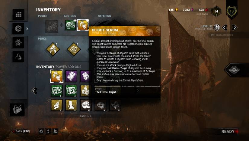 Dead by Daylight Blight Serum