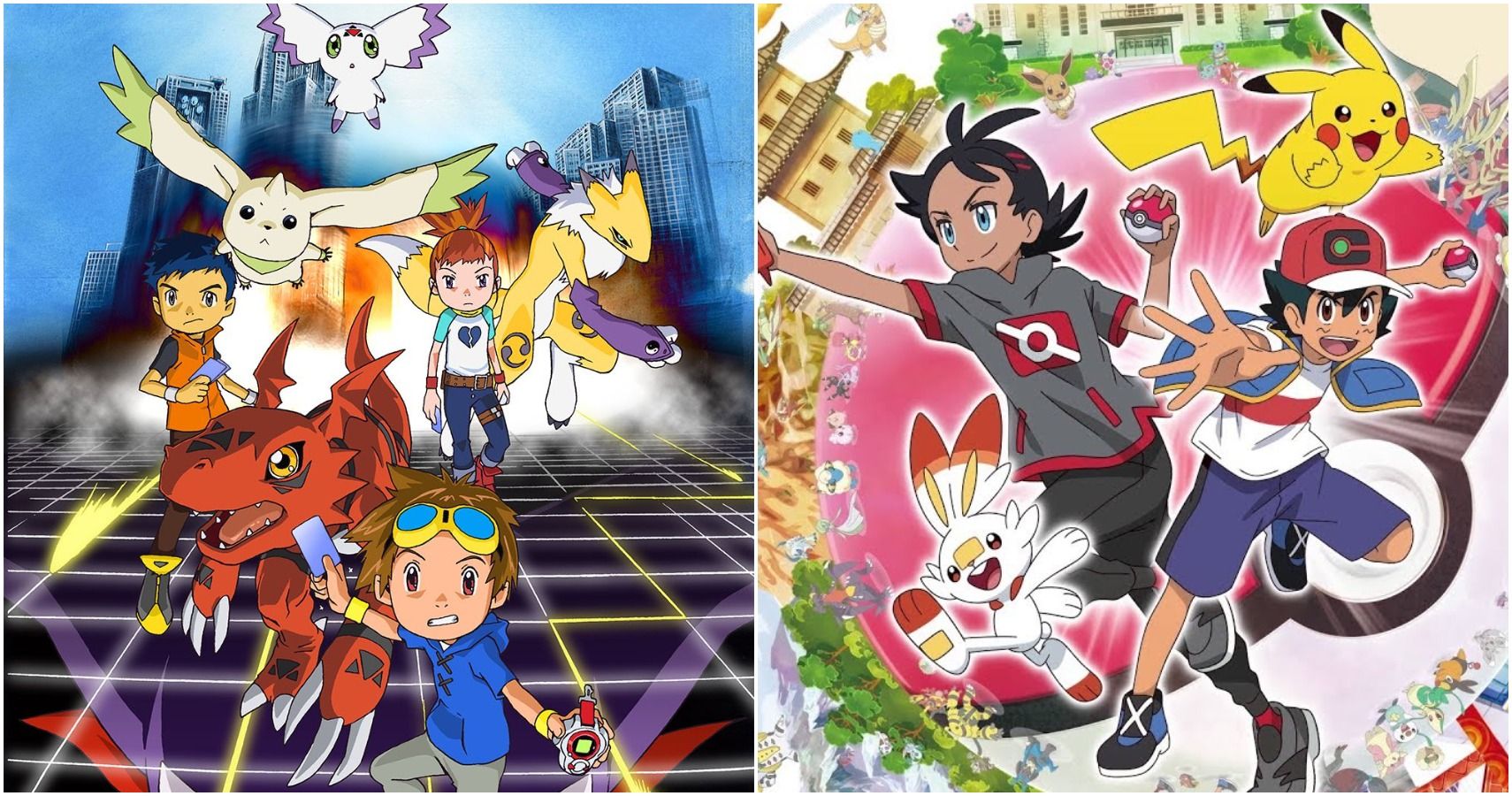 Digimon Tamers and Pokemon Journeys anime