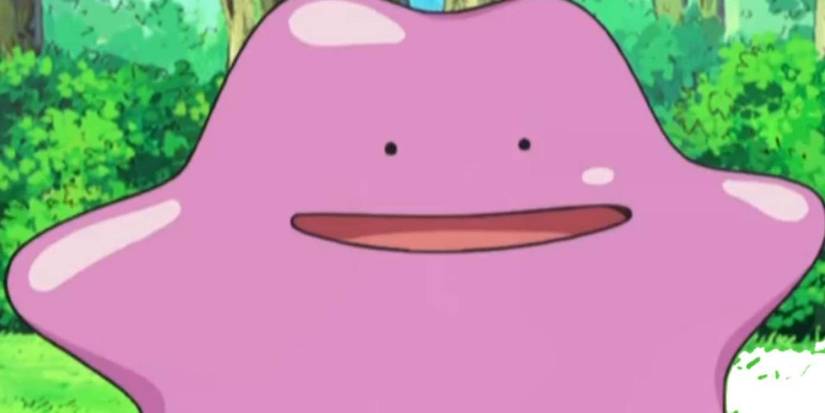 Ditto smiling in anime