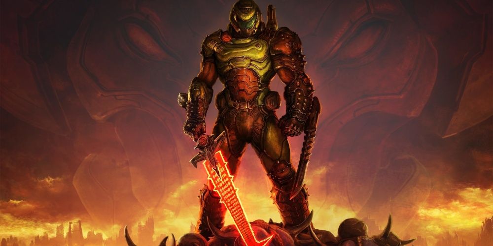 Doom Eternal Cover Slayer With Crucible