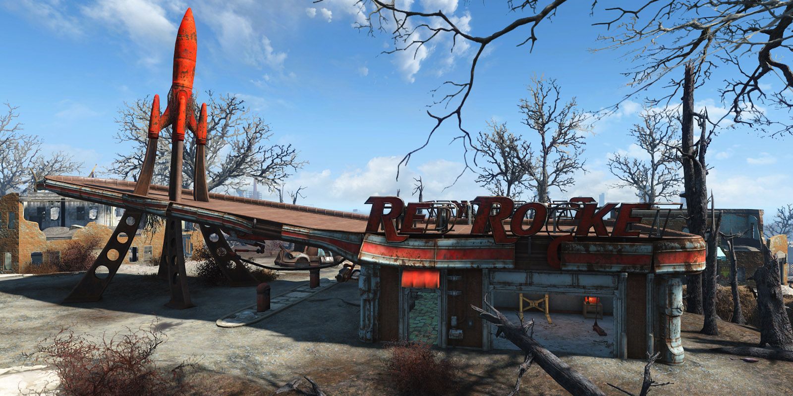 Fallout 4 Red Rocket Gas Station
