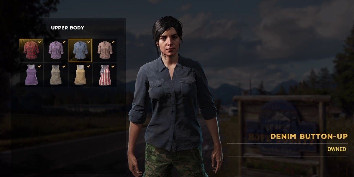 Far Cry 5 protagonist customization screen