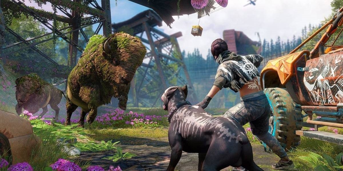 Far Cry: New Dawn's monstrous bison attacks