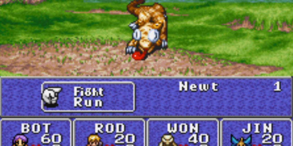 Saga Final Fantasy Legend Remake Newt Fight WonderSwan Color