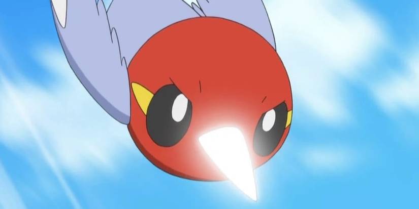 Fletchling using Peck anime