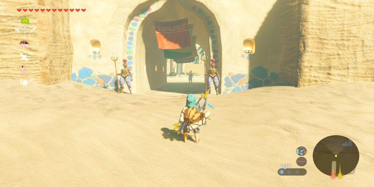 The enterance to Gerudo Town in Breath of the Wild
