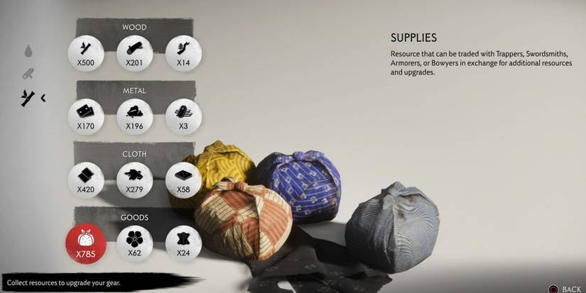 Ghost Of Tsushima Inventory Screenshot